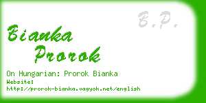 bianka prorok business card